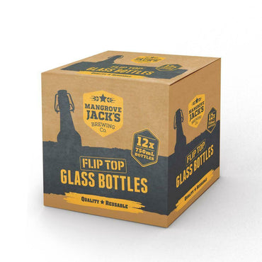 MANGROVE JACKS AMBER FLIP TOP BOTTLES 750ML X 12