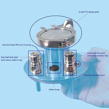 Apollo Stainless Steel Pressure Lid (2in Tri-Clover)