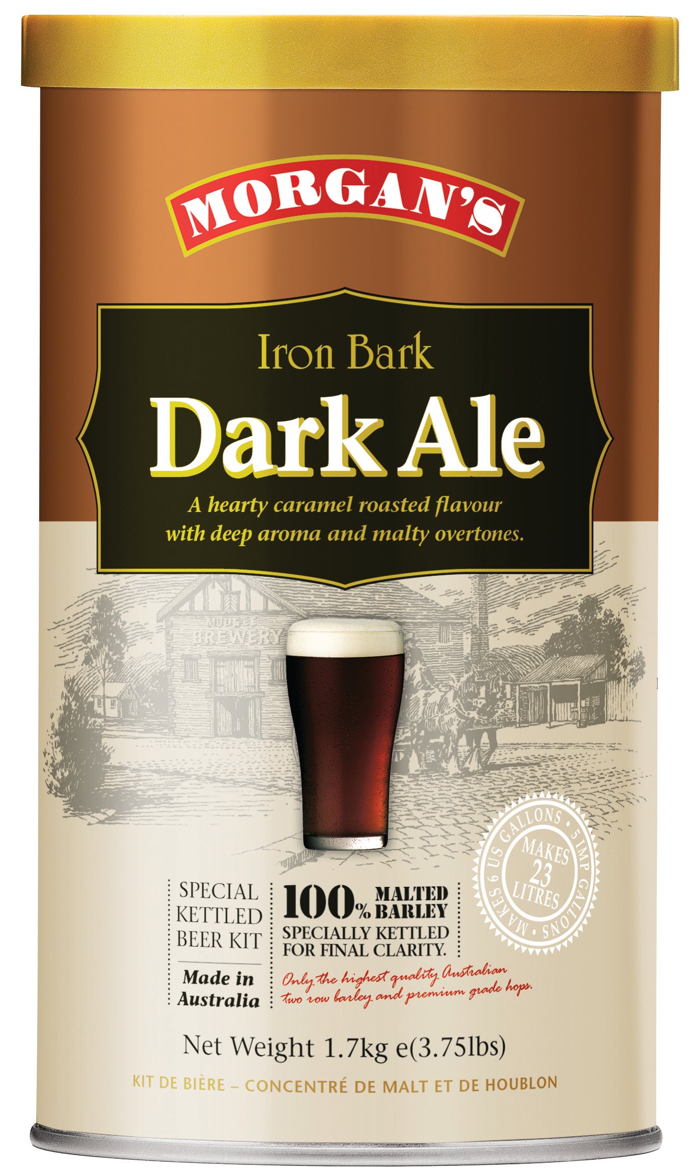 MORGANS IRON BARK DARK ALE 1.7kg
