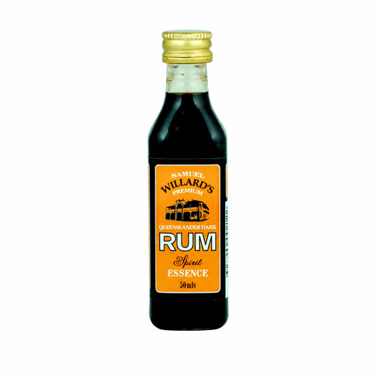A bottle of Samuel Willard's Premium Queensland Dark Rum Essence