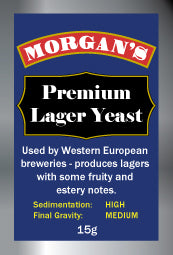 MORGANS PREMIUM LAGER YEAST 15g