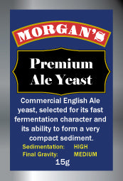 MORGANS PREMIUM ALE YEAST 15g