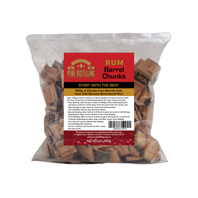 PURE DISTILLING RUM BARREL CHUNKS 500g