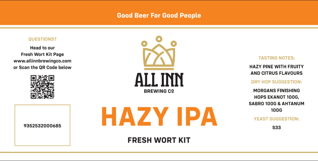 All In Brewing HAZY IPA Fresh Wort Kit