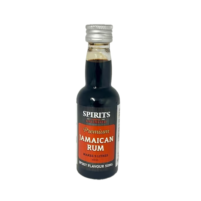 Spirits Unlimited Jamaican Rum 50ml flavour concentrate bottle on a white background.