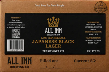 All In Brewing BLACK JAPANESE LAGER Fresh Wort Kit