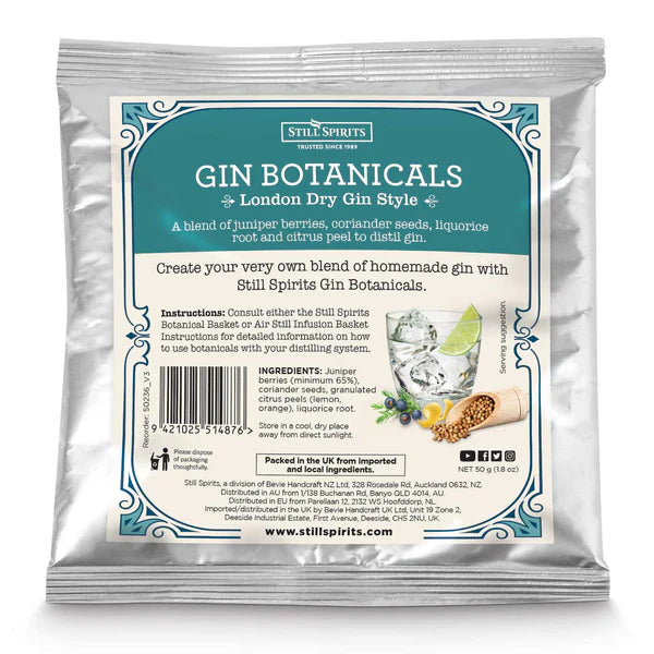 STILL SPIRITS GIN BOTANICALS LONDON DRY 50.3g
