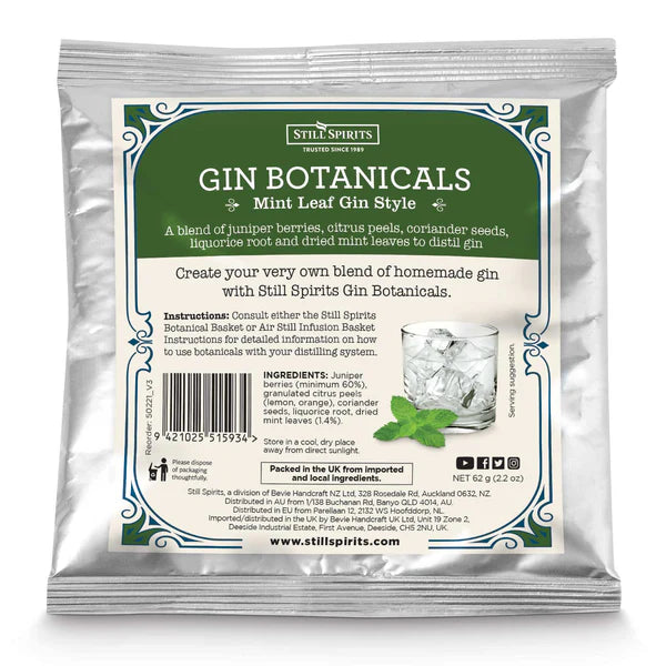 STILL SPIRITS GIN BOTANICALS MINT LEAF 62g
