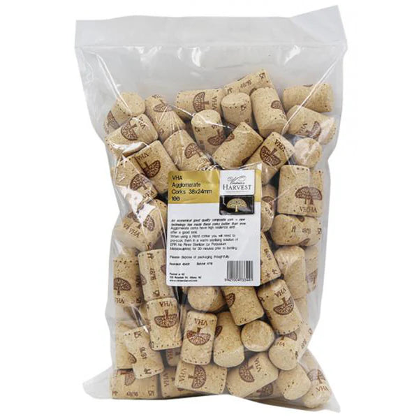 VINTNERS HARVEST VHA AGGLOMERATE CORKS (38X24mm) X 100