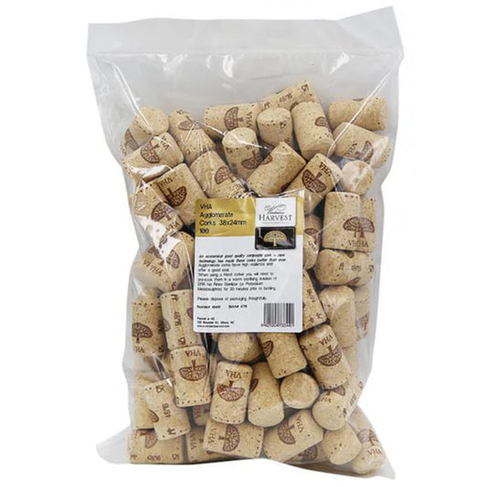 VINTNERS HARVEST VHA AGGLOMERATE CORKS (38X24mm) X 100