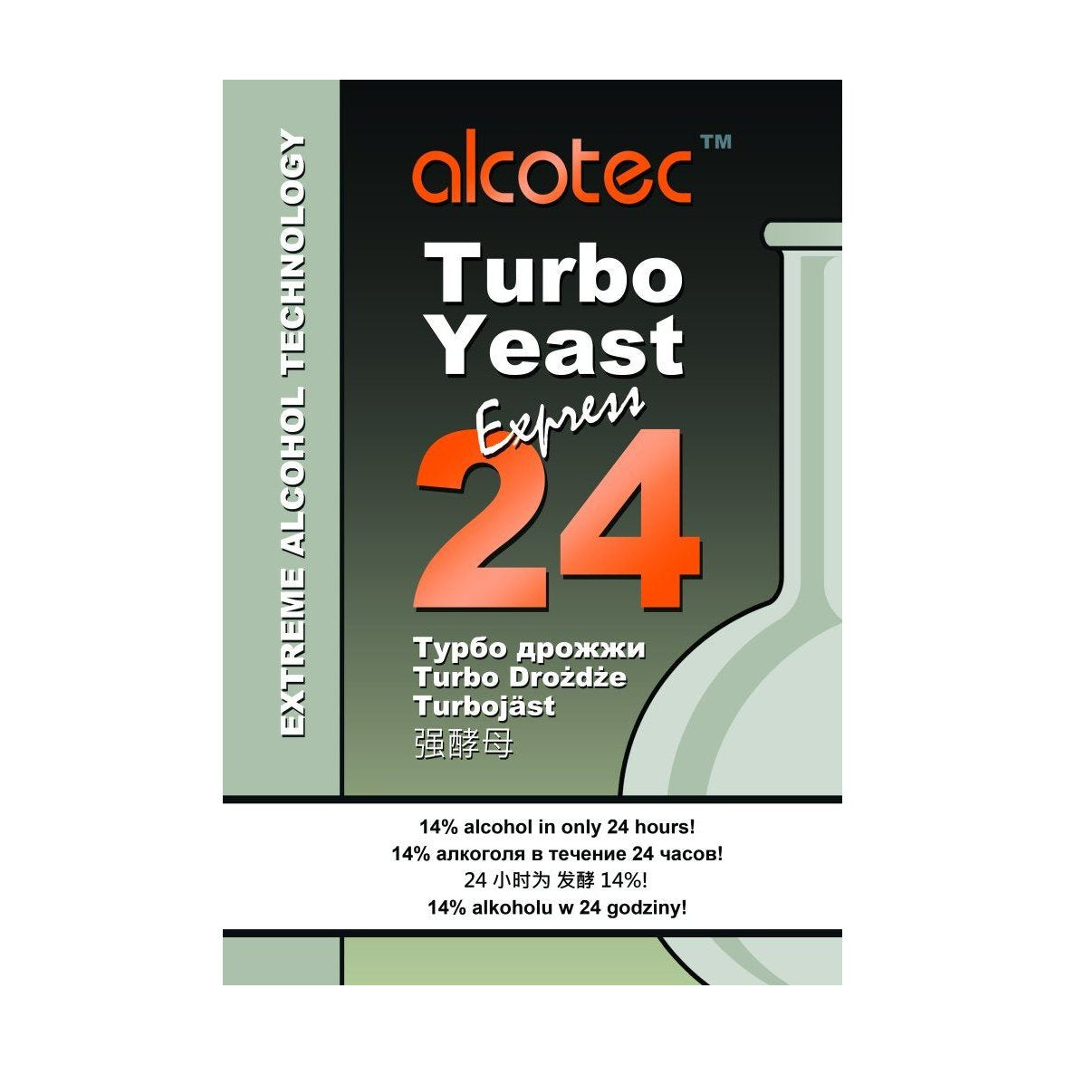 Alcotec 24 Express Turbo Yeast packet.
