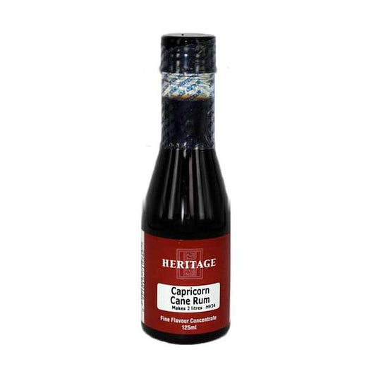 Heritage Capricorn Cane Rum 125ml flavour concentrate bottle.