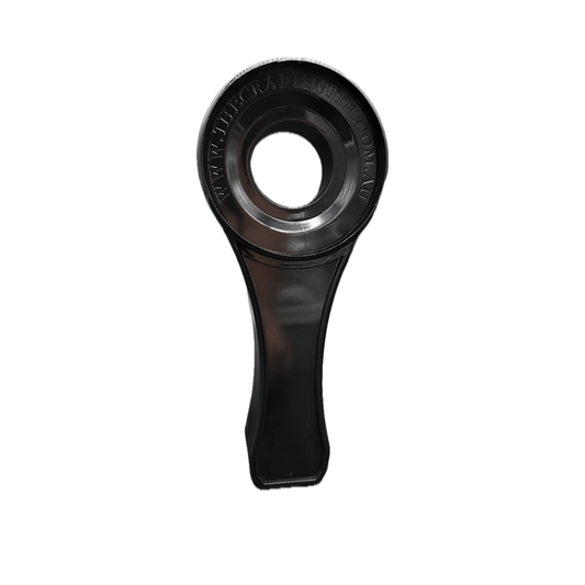 Animated rotating view of The Craft Smith plain black kegerator handle on a white background.
