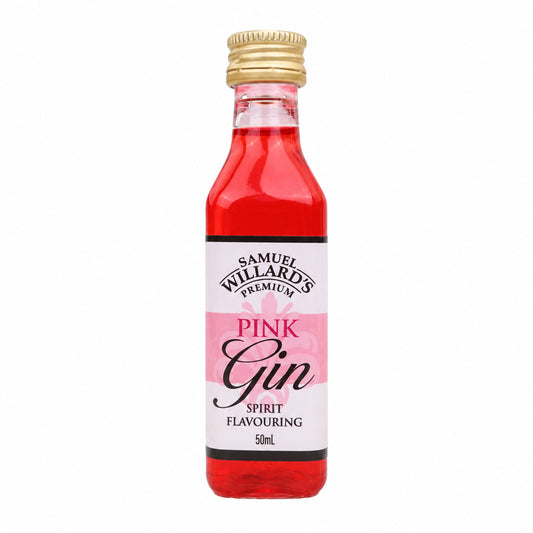 A bottle of Samuel Willard's Premium Pink Gin