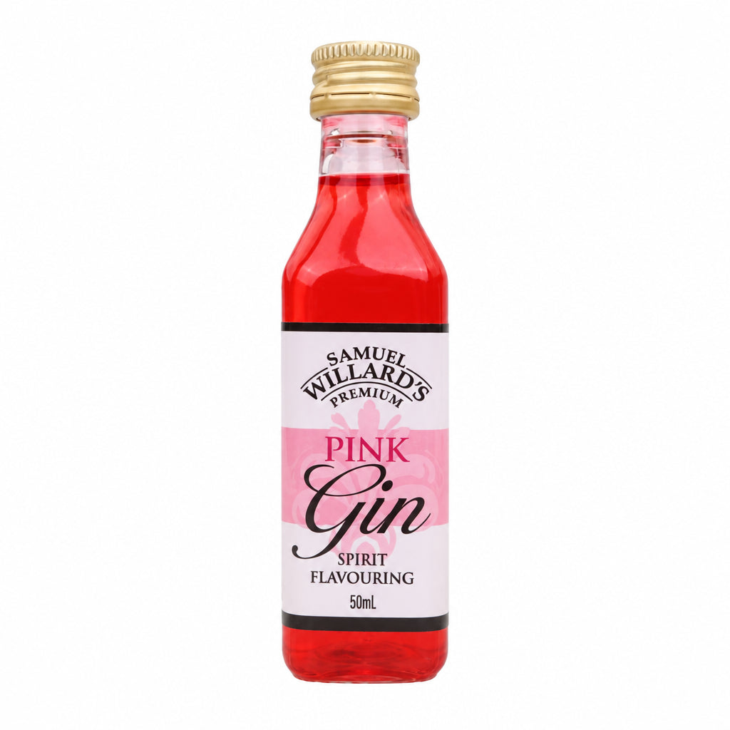 A bottle of Samuel Willard's Premium Pink Gin