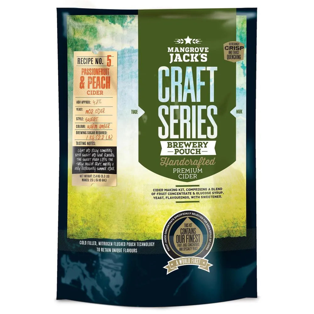 MANGROVE JACKS CRAFT SERIES PASSIONFRUIT & PEACH CIDER 2.4kg