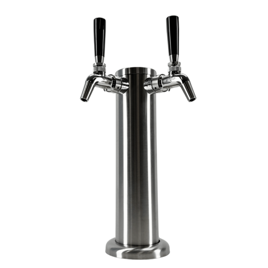 DOUBLE TAP Stainless Steel Tower with Taps