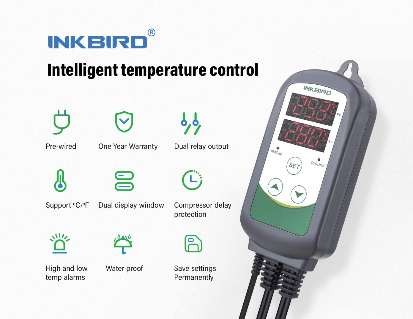 INKBIRD FRIDGE DUAL TEMPERATURE CONTROLLER