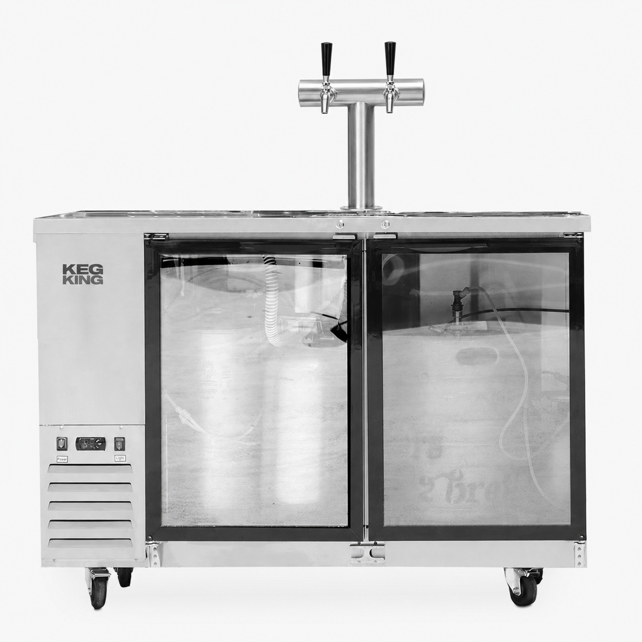 Super Deluxe Compact Two Door Kegerator