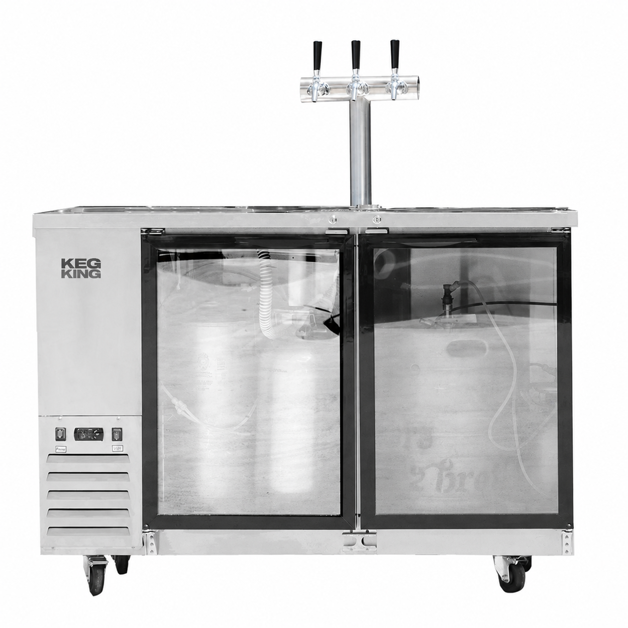 Super Deluxe Compact Two Door Kegerator