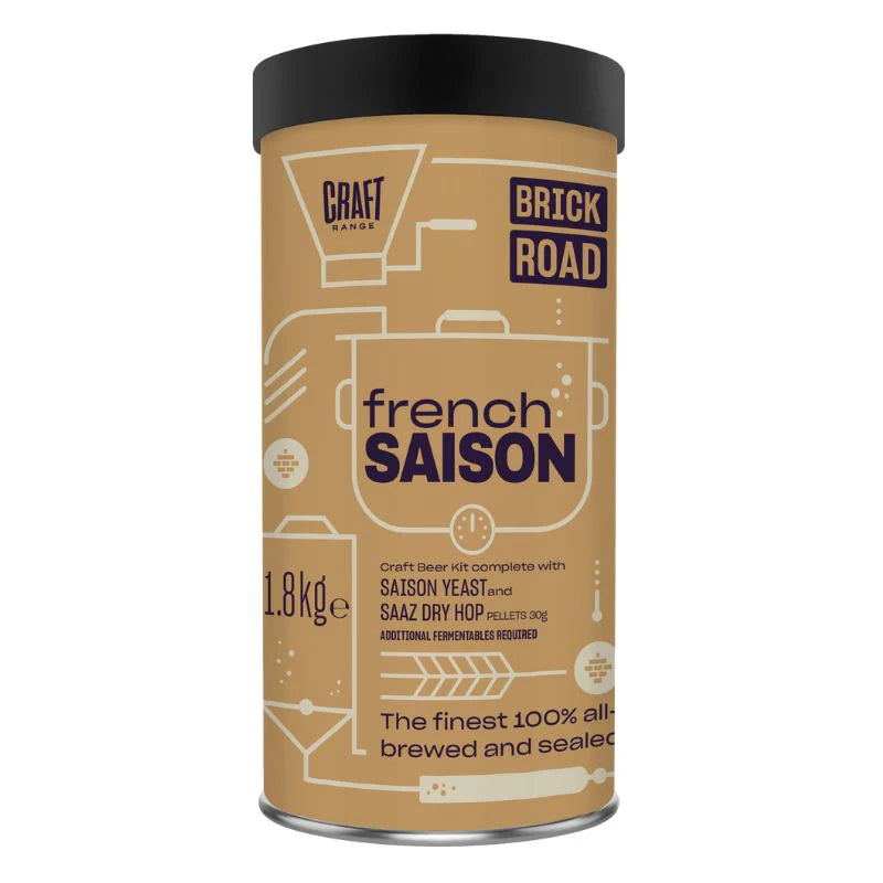 Brick Road Belgian French Saison with Saaz dry hops 1.8Kg