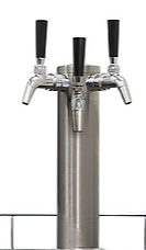 TRIPLE TAP Stainless Steel Tower with taps