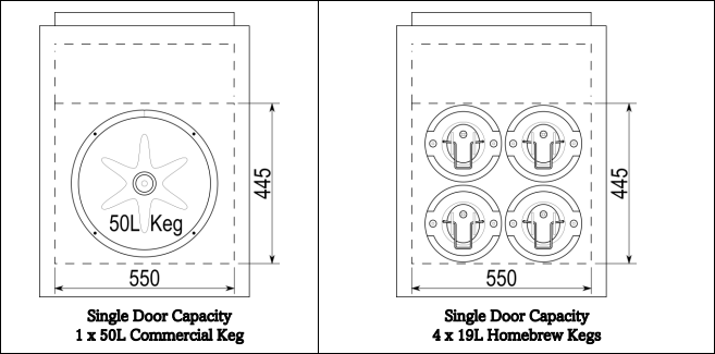 Super Deluxe One Door Kegerator