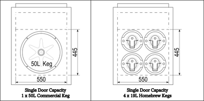 Super Deluxe One Door Kegerator