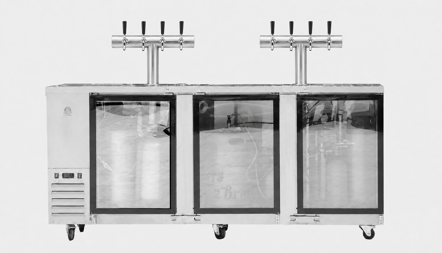 Super Deluxe Three Door Kegerator