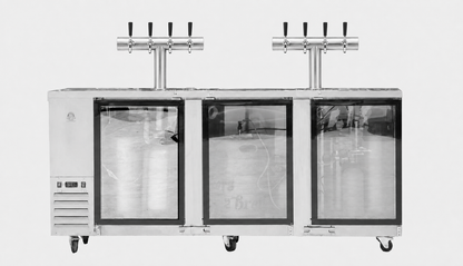 Super Deluxe Three Door Kegerator