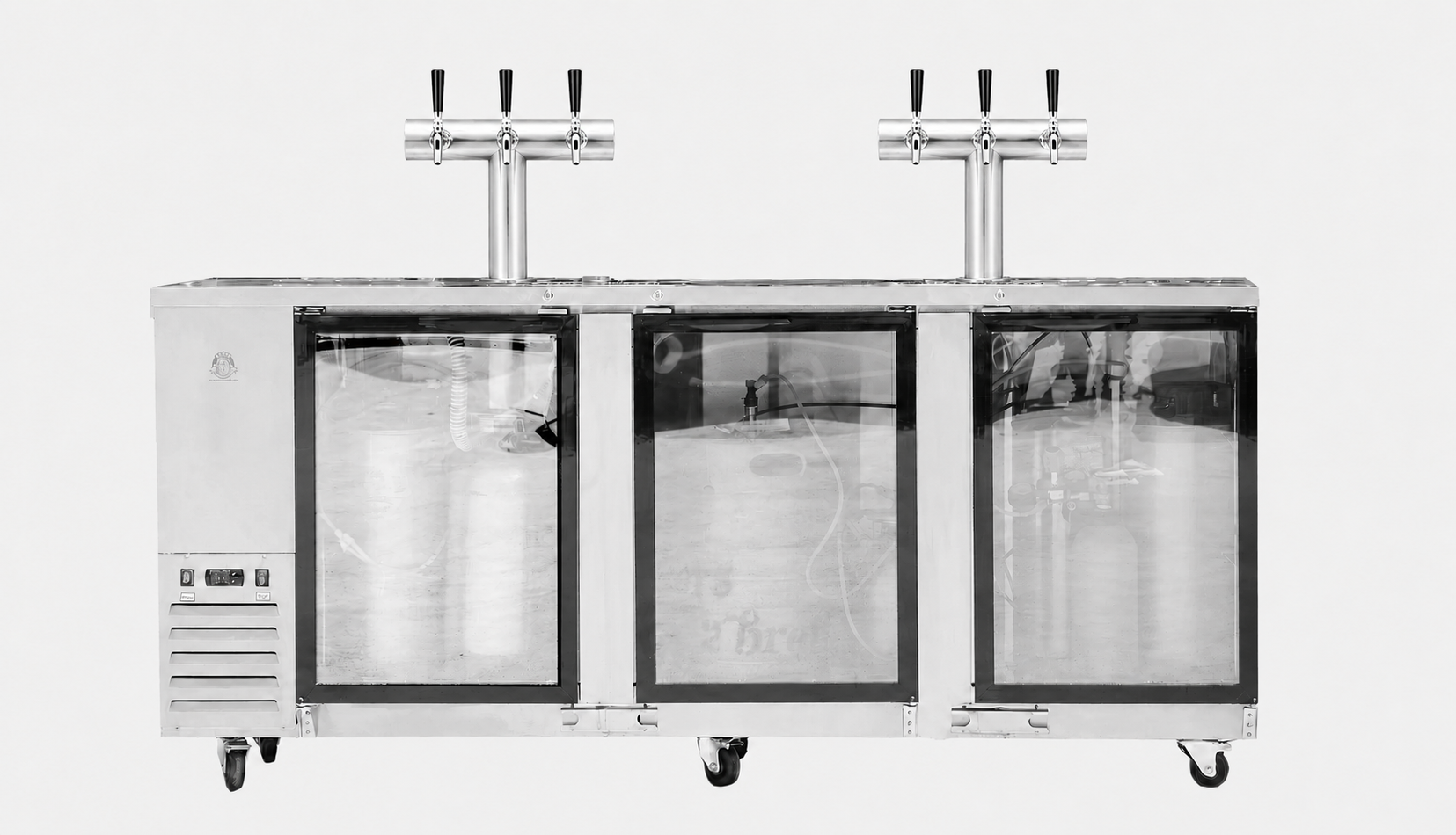 Super Deluxe Three Door Kegerator