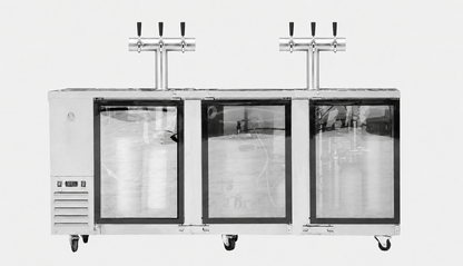 Super Deluxe Three Door Kegerator