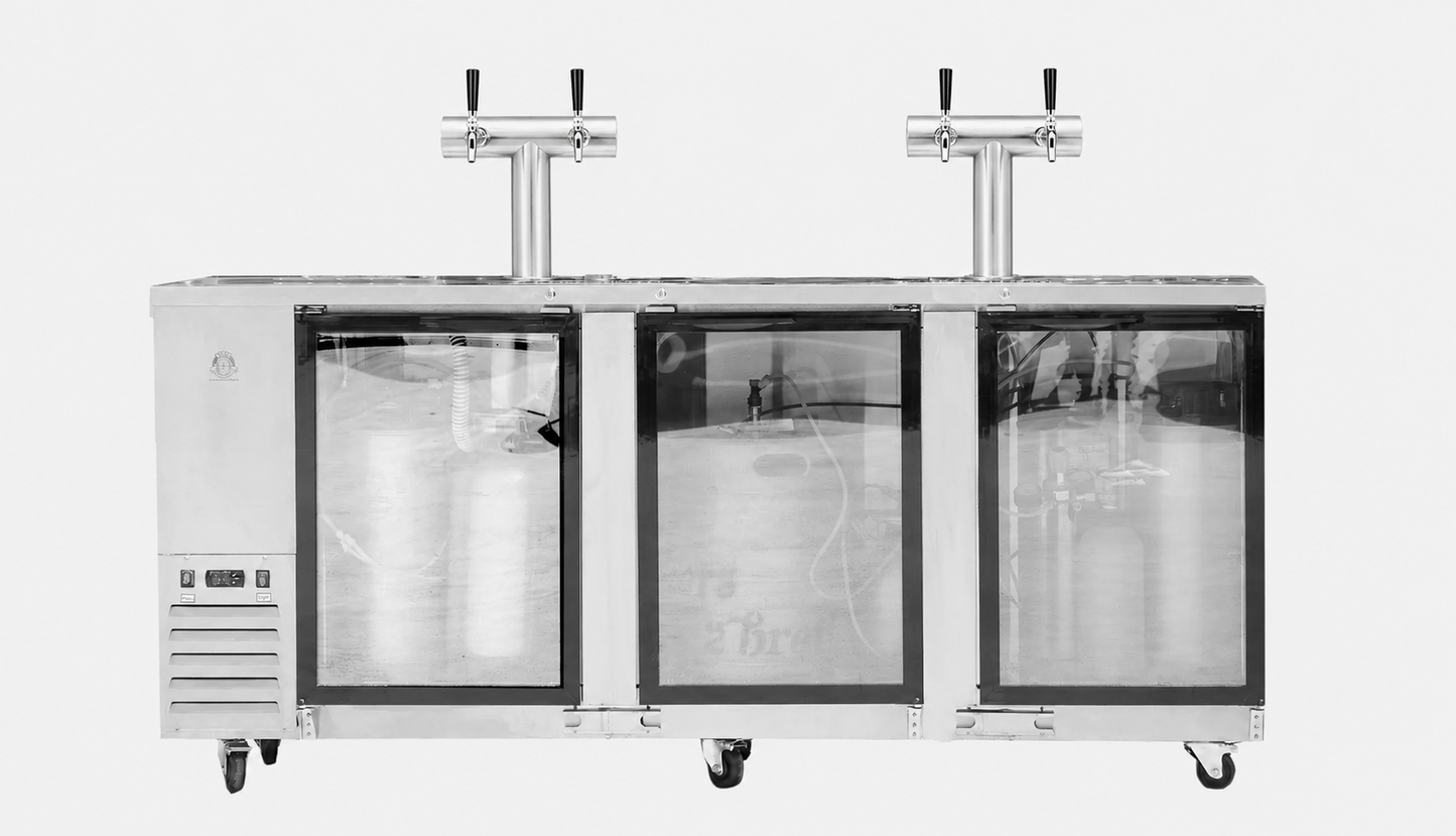 Super Deluxe Three Door Kegerator