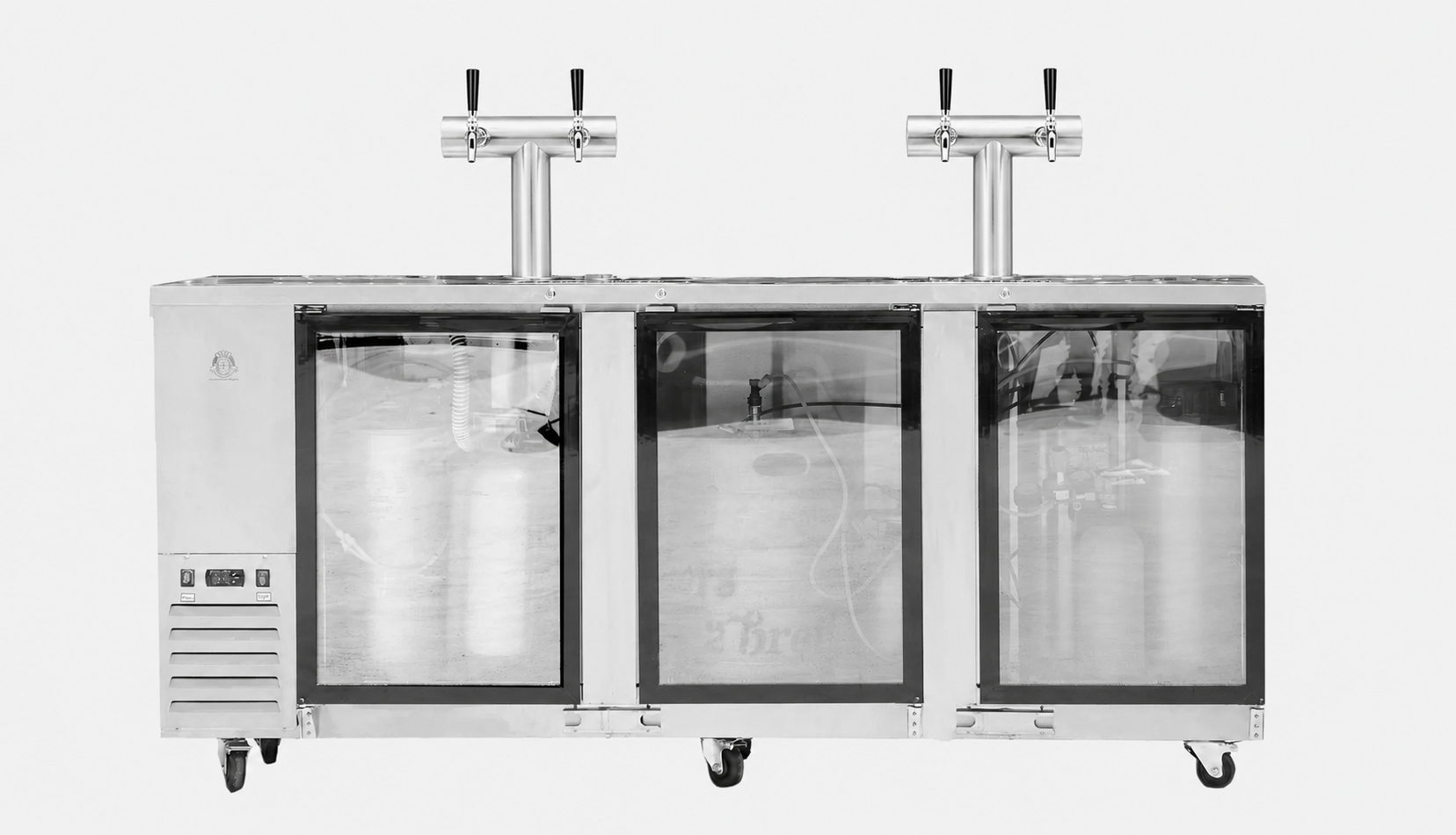 Super Deluxe Three Door Kegerator