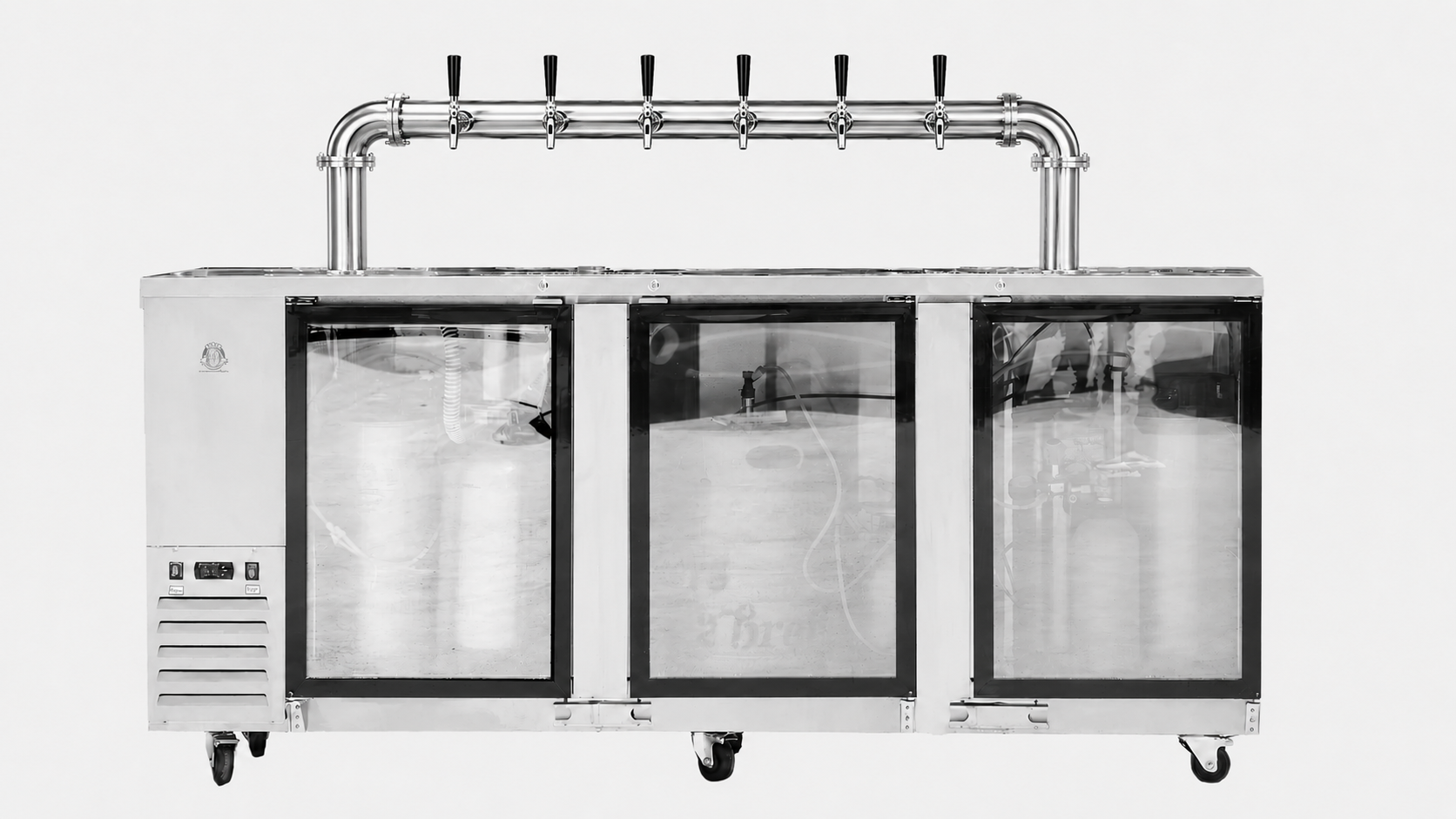 Super Deluxe Three Door Kegerator