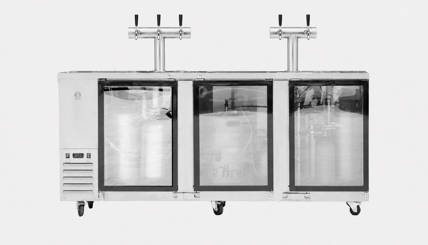 Super Deluxe Three Door Kegerator