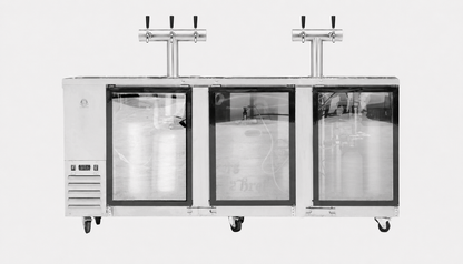 Super Deluxe Three Door Kegerator