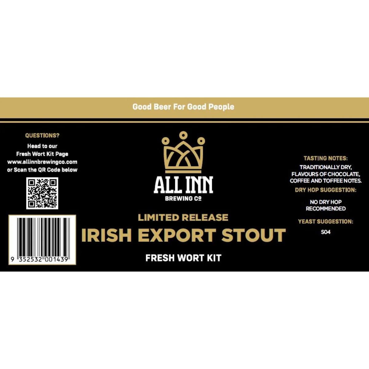 All Inn Brewing Irish Export Stout Fresh Wort Kit