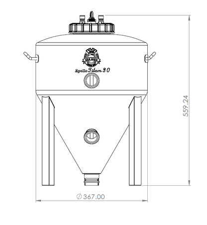 Apollo TITAN 30L Stainless Steel Pressure Fermenter