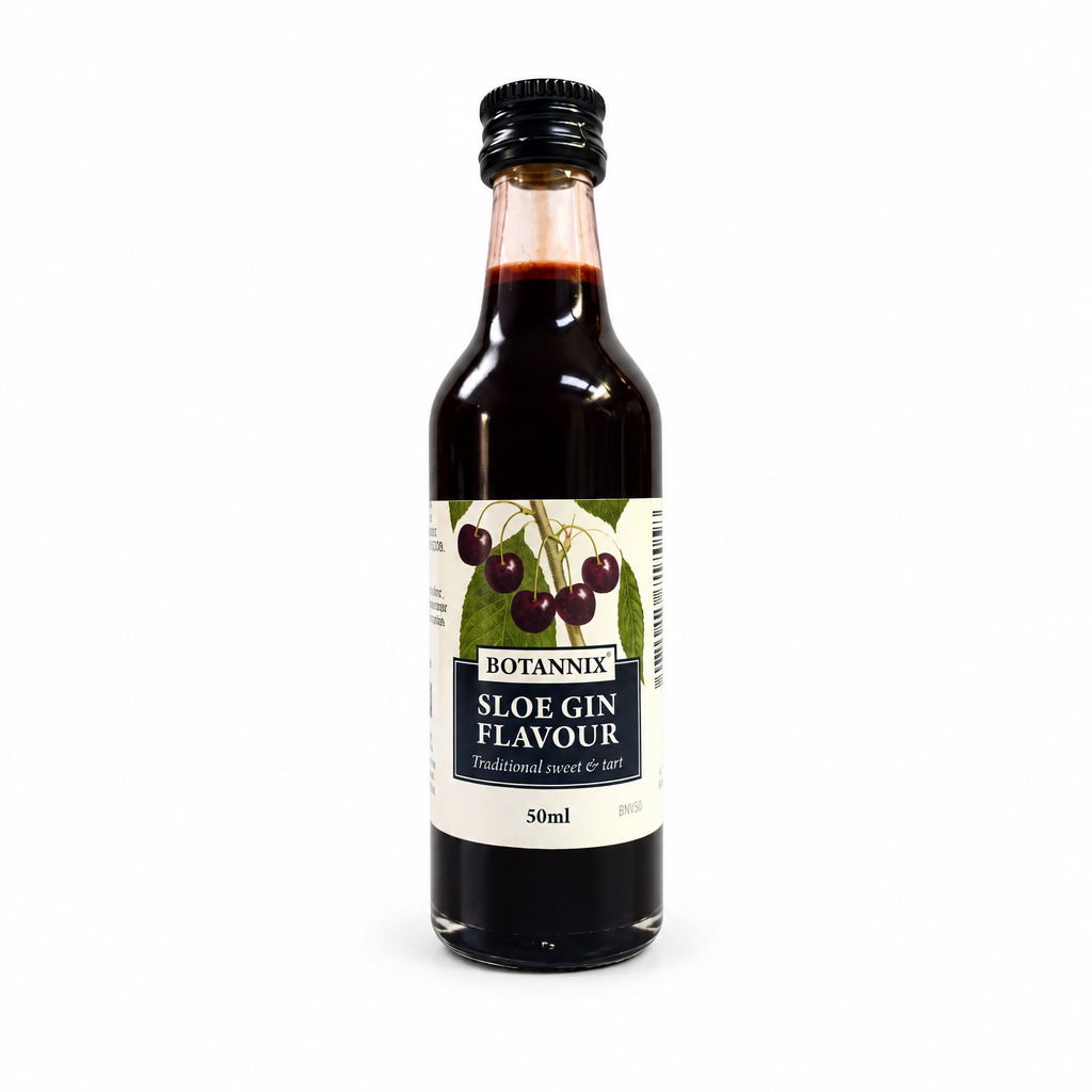 Botannix Sloe Gin bottle on a white background