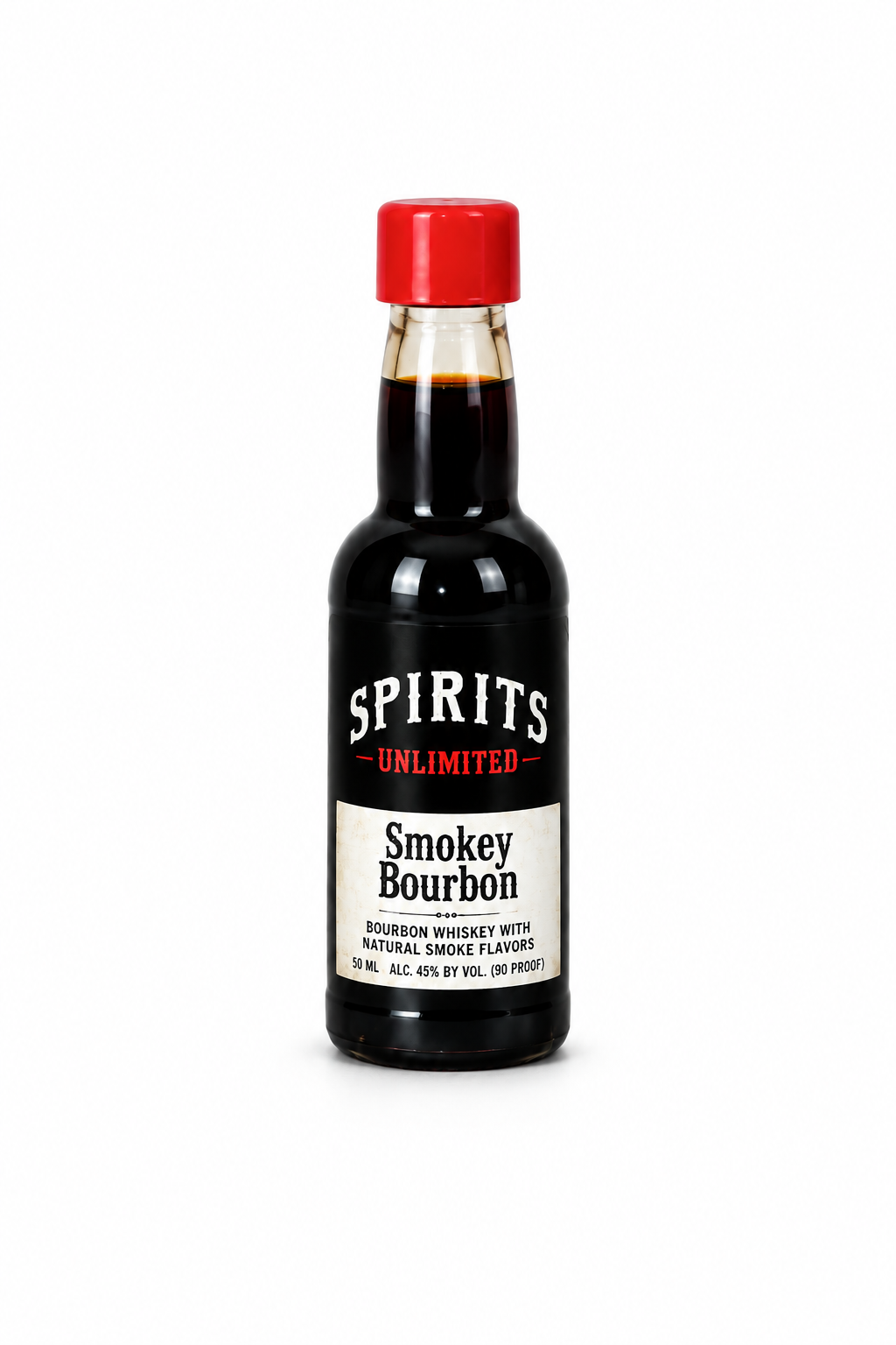 Smokey Bourbon bottle on a white background