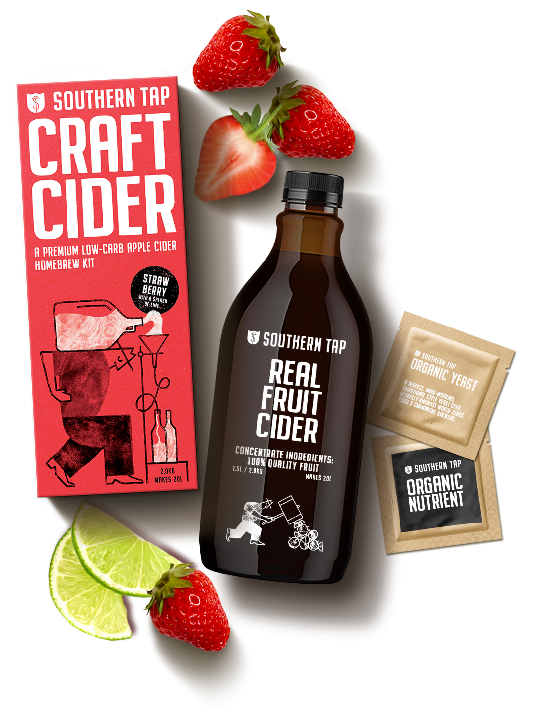 Southern Tap Strawberry Cider Kit 2.0kg