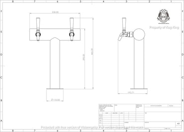 DOUBLE TAP Font T Bar FasTap UltraT Tower with Taps